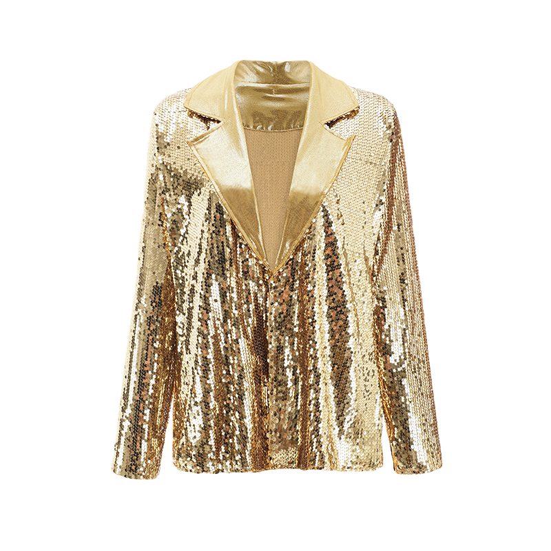 Enchanta Mia Women Modern Jazz Dance Sequin Jacket. Long Sleeve Jazz Coat for Dance Costume